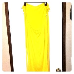 Yellow Back Out Dress